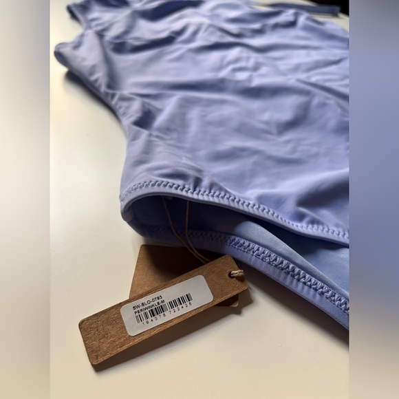 NWT Skims Signature Swim Sleeveless One Piece Zip-Back Periwinkle M SW-SLO-0793 - Picture 6 of 9